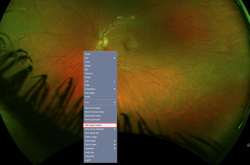 changing laterality edit image header